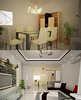 客廳設(shè)計 室內(nèi)設(shè)計 3d模型 效果圖圖片