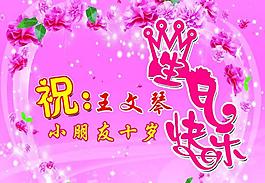 生日快樂展板圖片