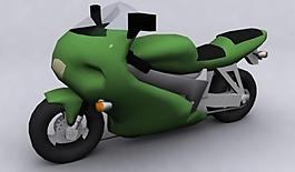 綠色摩托跑車圖片