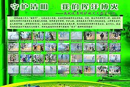 清明护林灭火展板图片