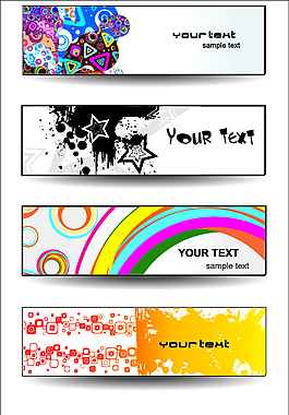色彩斑斕矢量banner