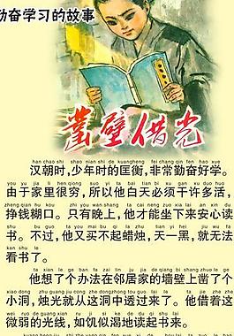 凿壁借光展板图片