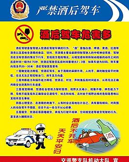 酒后駕車展板圖片