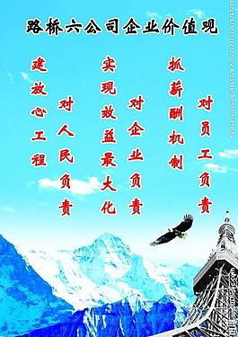 企業(yè)價值觀展板圖片