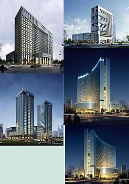 辦公樓建筑模型圖片