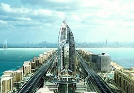 大型商務(wù)區(qū)建筑模型圖片