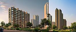 住宅小區(qū)建筑模型圖片