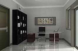 原創(chuàng)書房max模型圖片