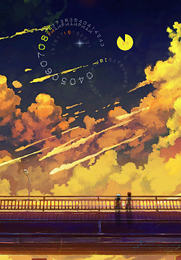橙色的天空