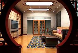 中式客廳家居設(shè)計(jì)圖片