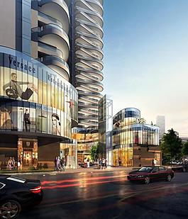 高层公建商业模型素材图片