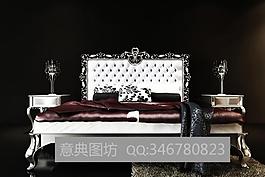 歐式床圖片