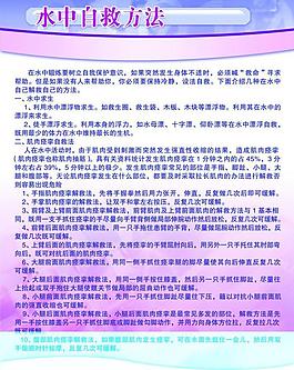水中自救展板图片