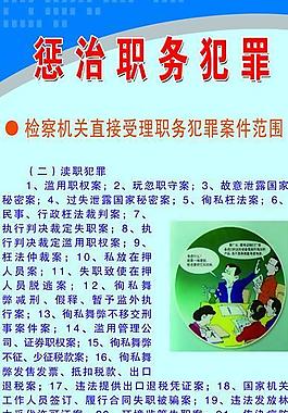 懲治職務犯罪展板圖片
