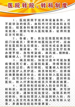 医院制度展板图片