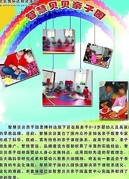 亲子园简介展板图片