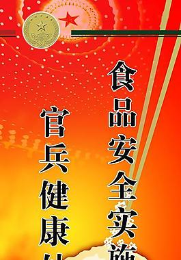 官兵食品安全展板圖片