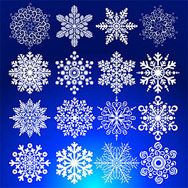 精美雪花矢量图