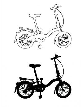 自行車 自行車輪廓圖片
