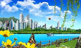 創(chuàng)意城市風(fēng)景素材圖片