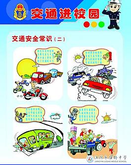學(xué)校交通 交通展板圖片