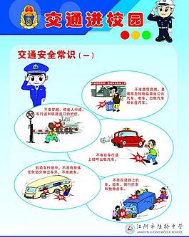 學(xué)校交通 交通展板圖片