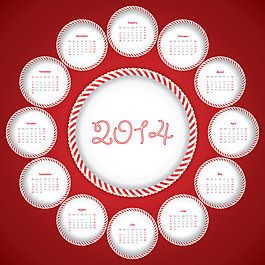 2014矢量日歷素材