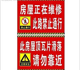 禁止通行 注意安全圖片
