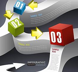 3d箭頭數字標簽圖片