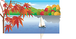 紅葉片片