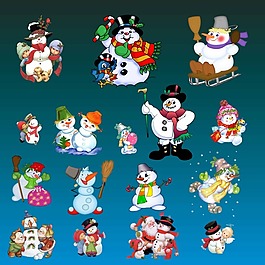 卡通圣誕節(jié)雪人素材