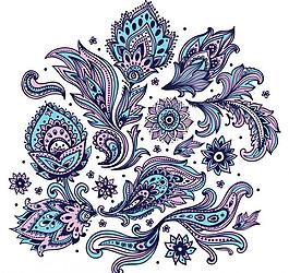 歐式花紋背景圖片