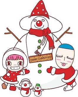 卡通人物-圣誕雪人