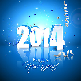 精美2014新年背景矢量素材