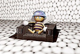 沙發(fā)上的蜜蜂3D