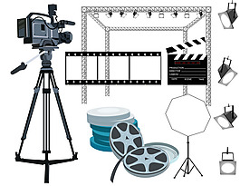 電影攝像矢量素材