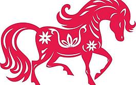 馬剪紙素材圖片