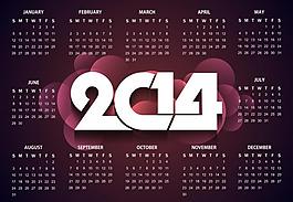 2014年年歷模板圖片