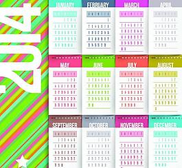 2014年日歷模板圖片