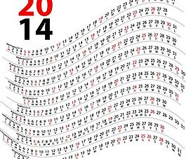 2014年年歷模板圖片
