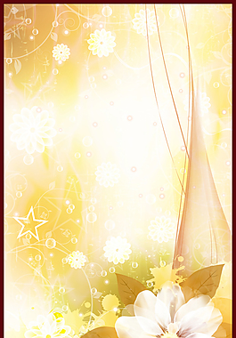 矢量金色花