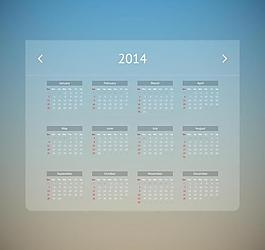 2014年年歷模板圖片