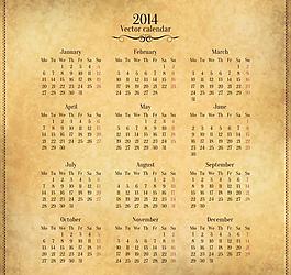 2014年年歷模板圖片