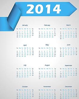 2014年年歷模板圖片