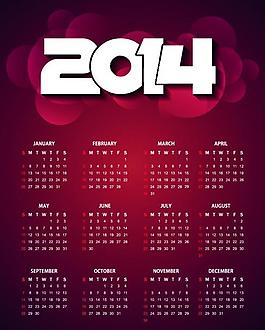 2014年歷模板圖片