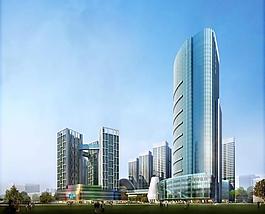 高层公建商业模型素材图片