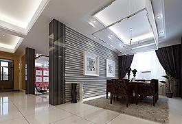 家裝 餐廳_1（包括模型 材質(zhì) 燈光 貼圖） max圖片