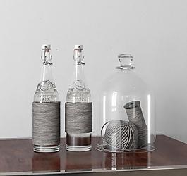 毛线 瓶子 玻璃瓶图片