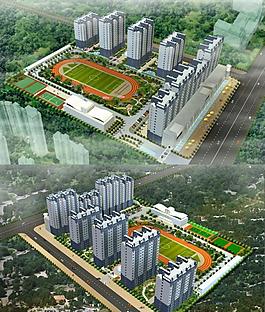小区建筑模型(缺少外部文件)图片