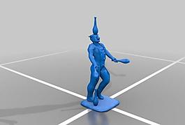 juggling clown balancing